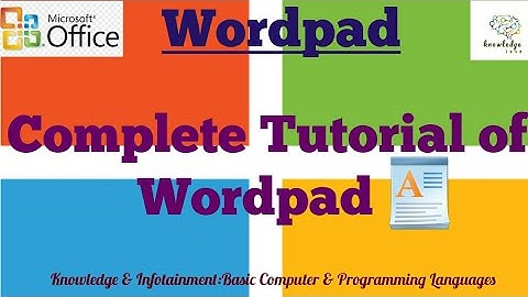 Wordpad Tutorial || Difference between #Wordpad & Notepad