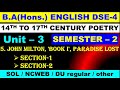 UNIT 3 John Milton  Book I Paradise Lost  I 14th to 17th CENTURY POETRY I BA Hons Eng Semester 2 DU
