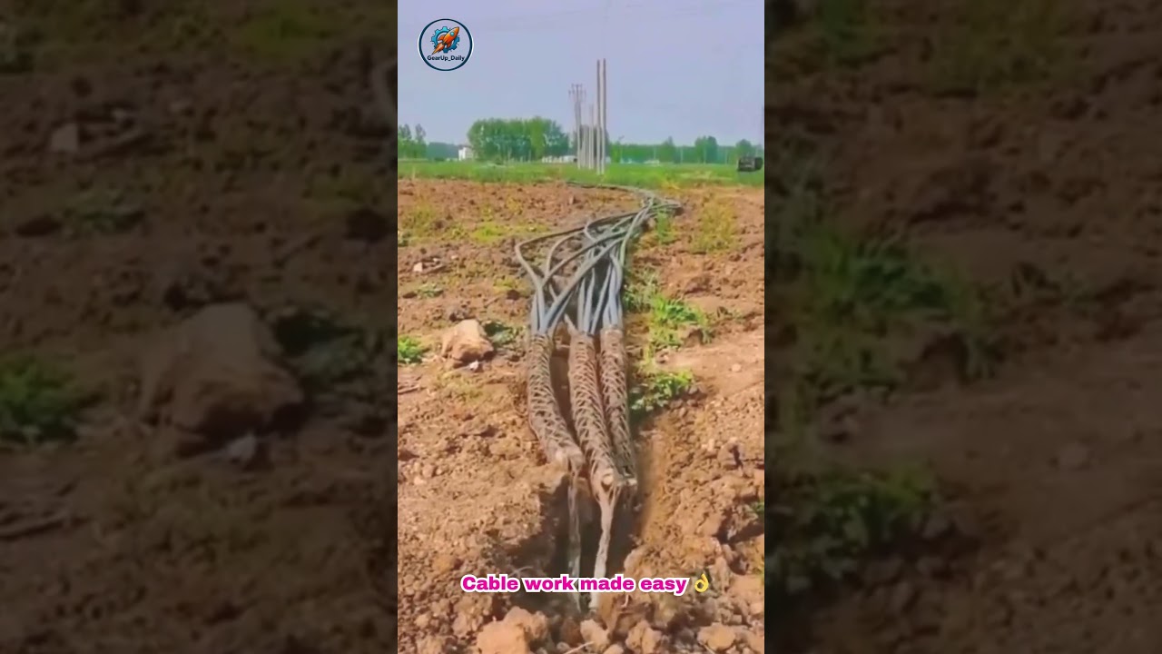 Special Device Digs and Installs Cables Underground 🚜 