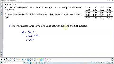 Math 14 3.4 Objective 4: Compute the interquartile​ range, IQR