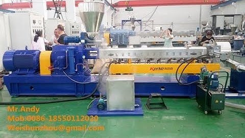 PE CACO3 Filler Masterbatch Parallel Twin  Screw Extrusion Line With Water Ring Cutting System