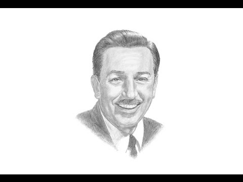 walt disney sketches of him