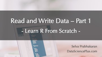 R Tutorial 24: Read and write data - part 1/3