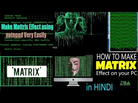 How to make the Matrix Effect using NOTEPAD!! [Easiest Way] 2017