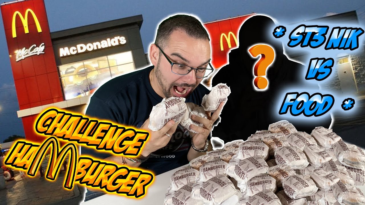 🍔 CHALLENGE HAMBURGER 30 MINUTI🍔 SFIDA FINITA MALE! [ST3NIKTV vs FOOD]