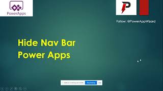 Hide Nav bar in PowerApps