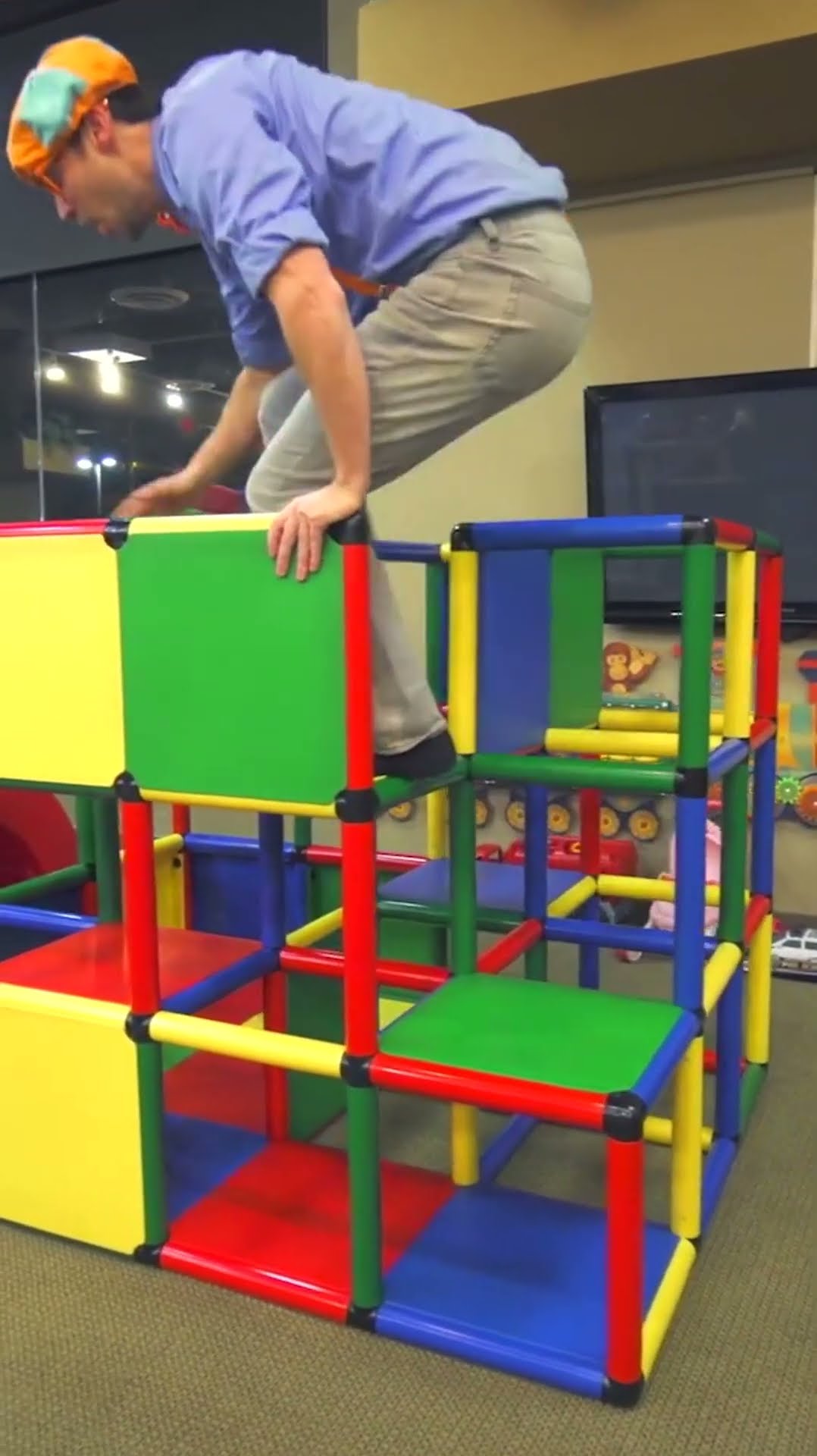 Blippi Can't Stop Climbing!? | Blippi Shorts | #shorts #blippi #blippimusic