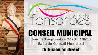 Conseil Municipal du Jeudi 28 septembre 2023 - 18h30 - Salle du Conseil municipal