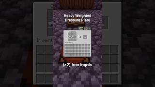 How to CRAFT HEAVY WEIGHTED PRESSURE PLATE in Minecraft 1.21! 🪨 Quick & Easy #Minecraft #Shorts