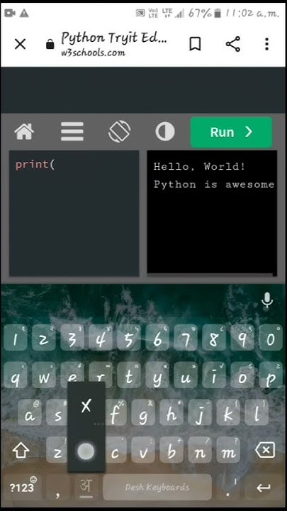💯🟠🟠online Python editor by w3school #shorts #w3school #python - YouTube