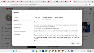 How To Open Advanced Settings In Youtube Studio