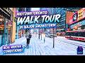 Midtown Toronto Walk Tour in Major Snowstorm | Canada Winter Walk in 4K