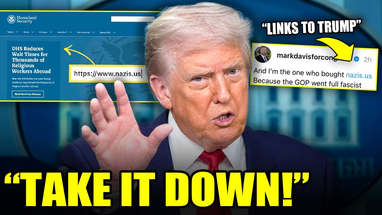 Трамп впал в панику после того, как нацистский сайт перенаправил трафик на сайт Министерства внут...