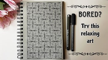 🎨 Relax and Create: Beautiful Zentangle Pattern Art 🖊️