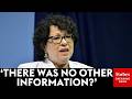 Sonia Sotomayor Grills DOJ Official On 'Extent Of The Consultation' For Syria's TPS Qualifications