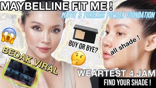 MAYBELLINE FIT ME POWDER FOUNDATION - REVIEW FULL SHADES