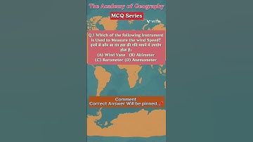 Geography MCQ Series | Episode 1 | CUET PG | UGC NET | UPSC | Test Your Knowledge! #mcq