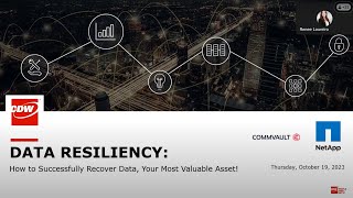 Data Resiliency: Successfully Recovering Your Most Valuable Asset - CDW Canada, Commvault & NetApp