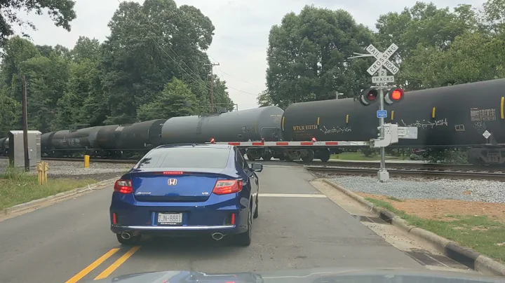 2 long Norfolk Southern trains in Spencer, NC