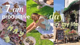 7 am productive day in my life 🌷8 healthy habits, pilates, mood board, cleaning my desk, baking vlog