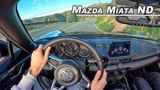 2018 Mazda MX-5 Miata - E85 Tuned ND1 Canyon Run (POV Binaural Audio)