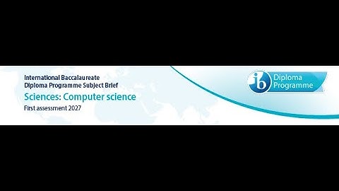 IBDP Computer Science New Syllabus