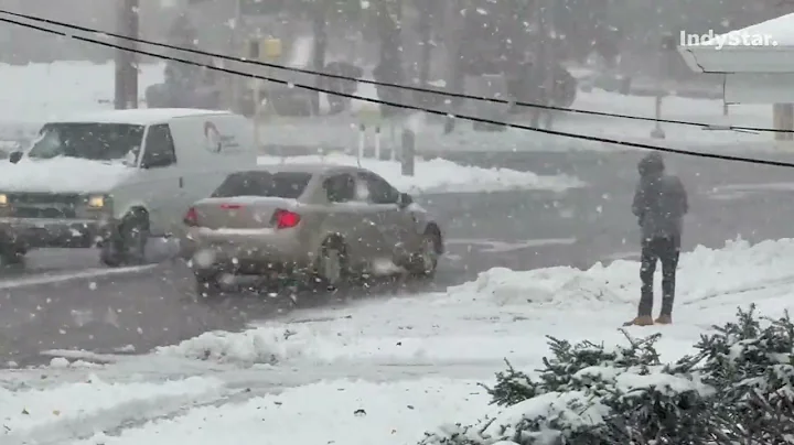 See season's first snowfall in Indianapolis, Chicago and more as lake-effect weather hit the Midwest