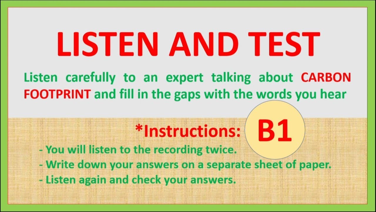 LISTEN AND TEST Level B1 Intermediate YouTube Listen and test level b1 intermediate youtube