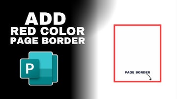 How to Add Red Color Page Border in Microsoft Publisher