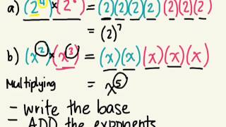 Exponent Laws - Multiplying Powers Gr 9 Academic 02 26 13