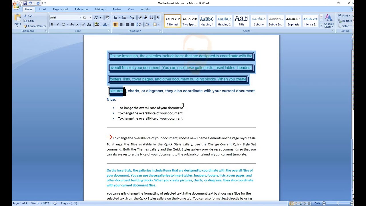 MS Word Tutorial Series Formatting Text part 3 - YouTube