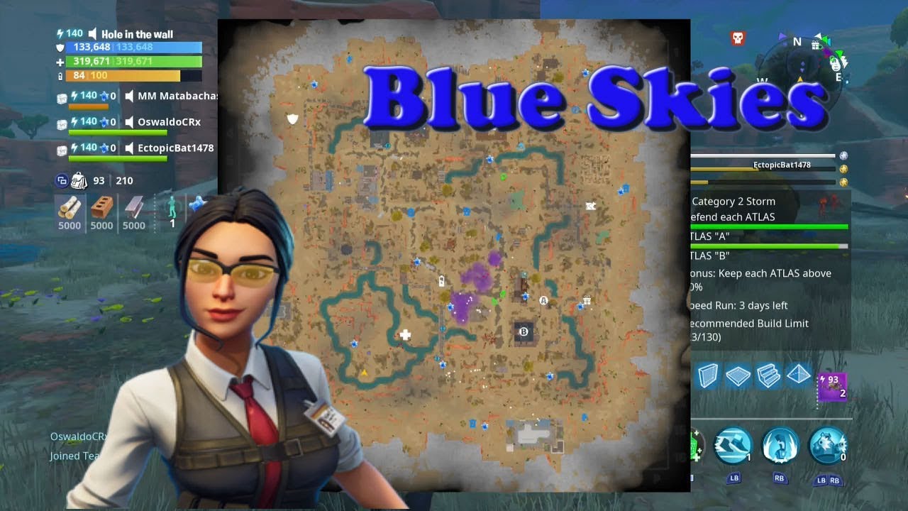 Fortnite Blue Skies Quest Fortnight Save The World Canny Valley 2 Blue Skies Youtube