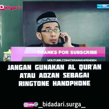 Bolehkah PAKAI AL QURAN ATAU ADZAN SEBAGAI RINGTONE HP