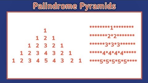 problem solving : palindrome pyramid pattern using numbers & numbers with stars