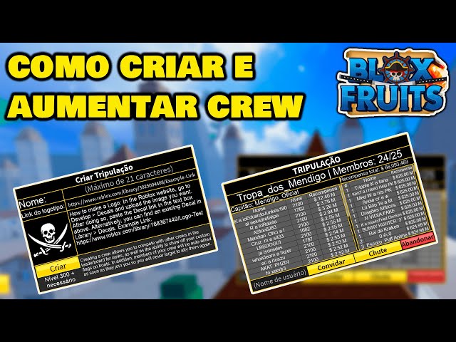 como crear una crew en blox fruits 