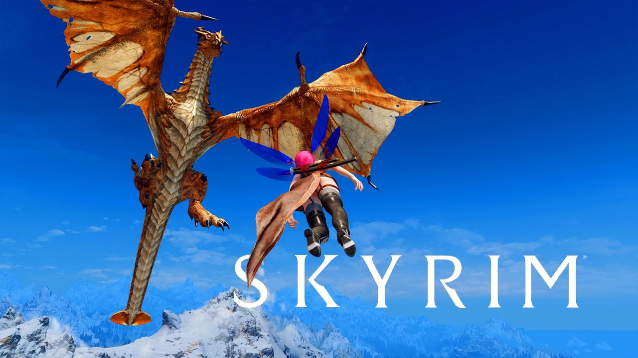 Flying in Skyrim with Cyril Animated Wings YouTube