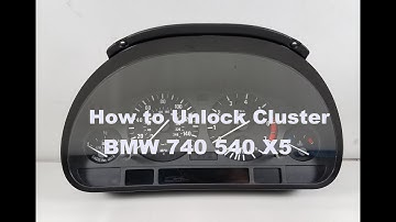 BMW 740 540 X5 Cluster Speedometer Unlock  Test Diagram