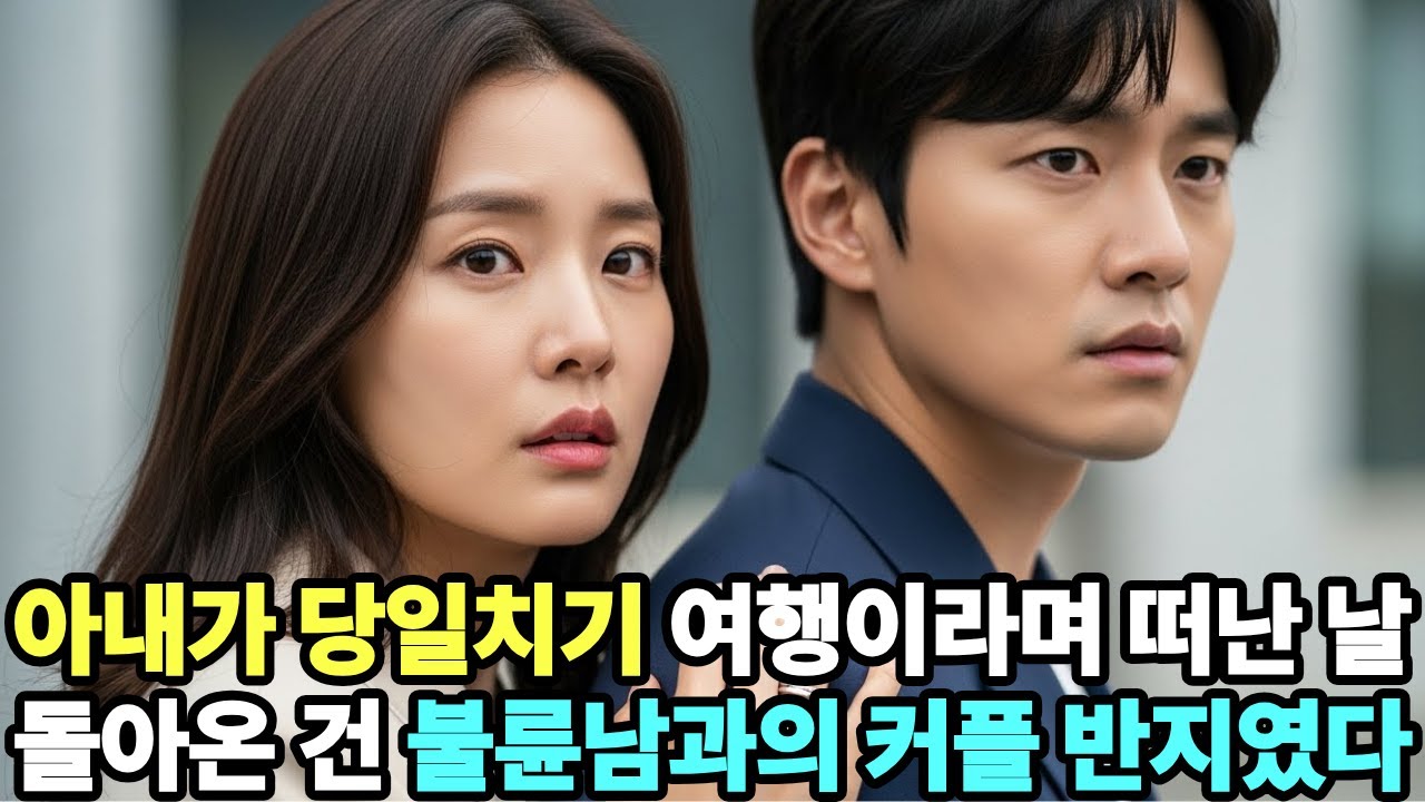 아내가 당일치기 여행이라며 떠난 날 돌아온 건 불륜남과의 커플 반지였다
