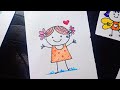 Learn to draw a cute cartoon drawing in easy steps... ❤️ Accha Lage to Subscribe Jaroor karna 🙏🏻