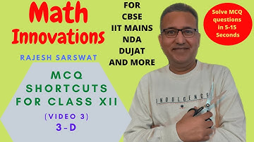 MCQ Shortcuts for CBSE/IIT/NDA/DUJAT|Image on a Plane from origin|V3|Math Innovations|Rajesh Sarswat