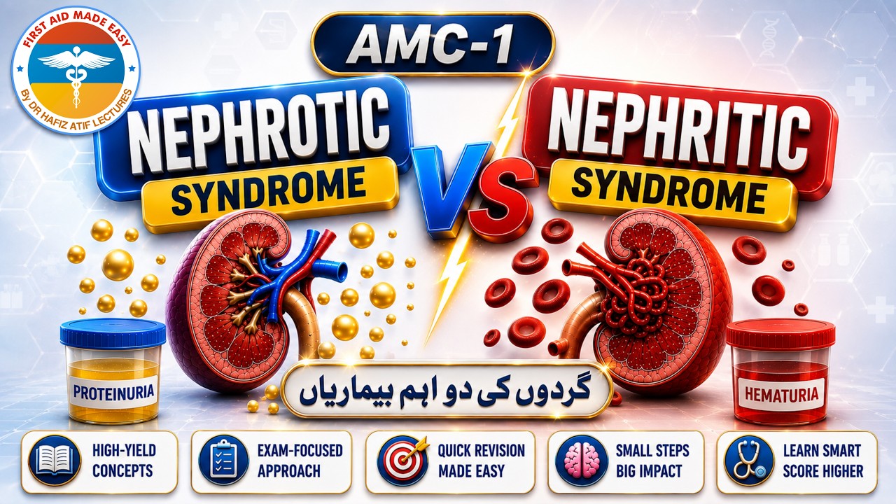🧠 AMC-1 | Nephrotic vs Nephritic Syndrome | Pediatrics Session | AMC MADE EASY By FAME Dr Hafiz Atif