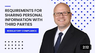 Requirements for Sharing Personal Information with Third Parties