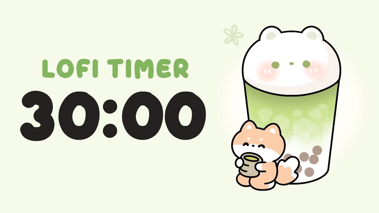 30 Minute Timer 🐶🍃 Matcha Time | Study with Shiba - YouTube