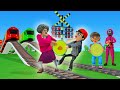 Squid game   teacher 3d nick with green light red light the railroad crossing  part 42