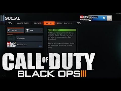 Call Of Duty Black Ops 3 NEW "Groups" Clan Feature LIVE - How To Create/Join Groups & More Features