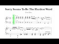 Elton john  sorry seems to be the hardest word sheet music