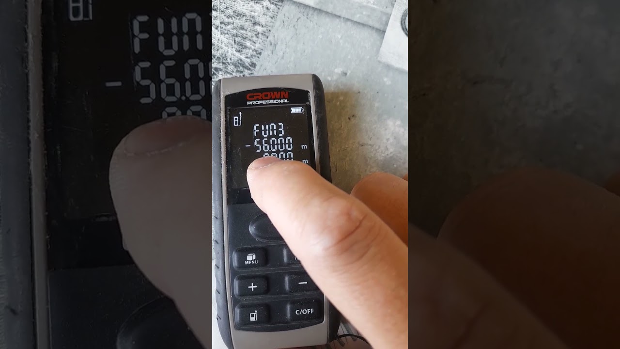 Калибровка, настройка дальномера Crown CT44035.