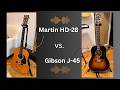 Martin HD-28 vs. Gibson J-45