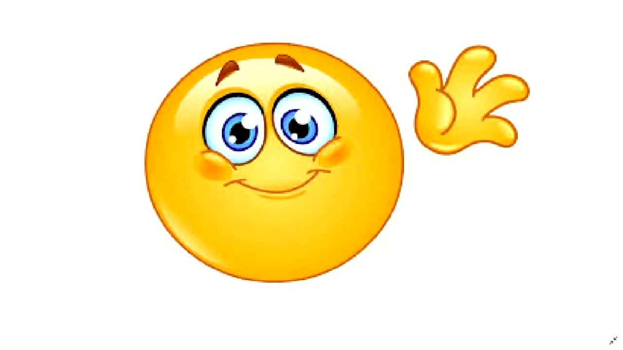 Картинка смайлик машет рукой