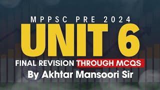 UNIT-6 | भारत और मध्यप्रदेश की अर्थव्यवस्था| THROUGH MCQs | LECTURE-3| MPPSC PRE 2024| @ShrinkhlaIAS